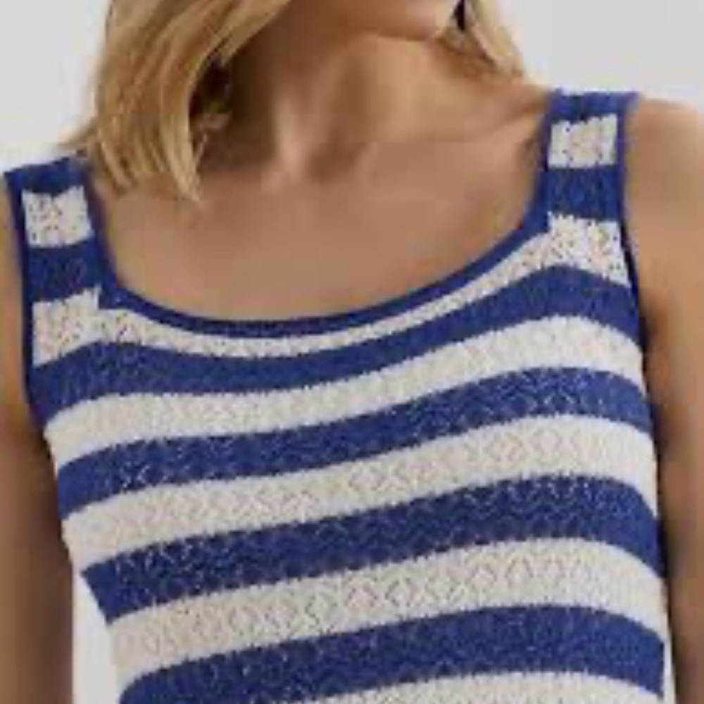 Polo by Ralph Lauren Blue and White Striped Maxi Dress - Picture 9 of 9